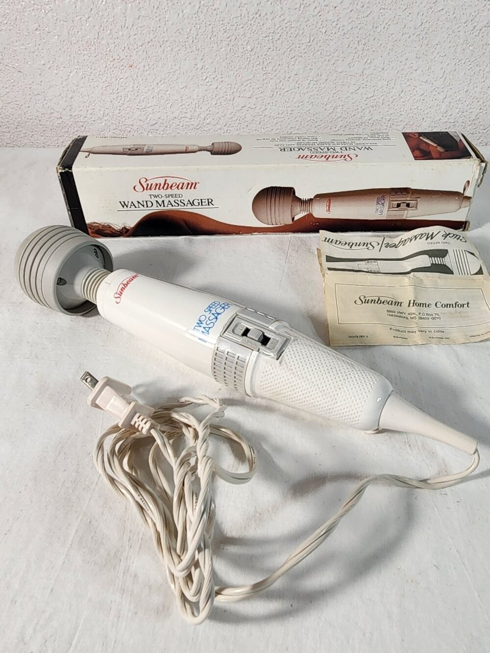 Vintage Sunbeam Two Speed Massager Model 1851-1 Tested WORKING Boxed SEE VIDEO